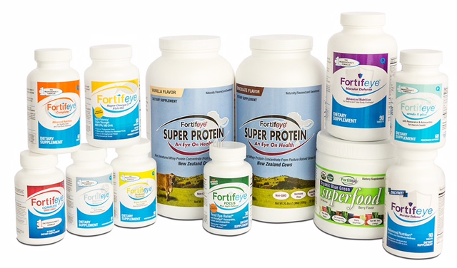 The Fortifeye Vitamins line of nutritional supplements for health of the eyes and whole body